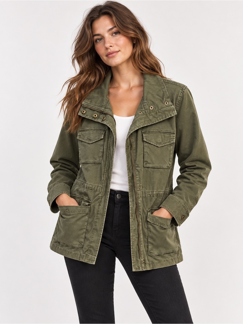 Utility Jacket in Green Like New